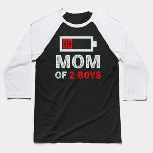 Mom Of 2 Boys Baseball T-Shirt